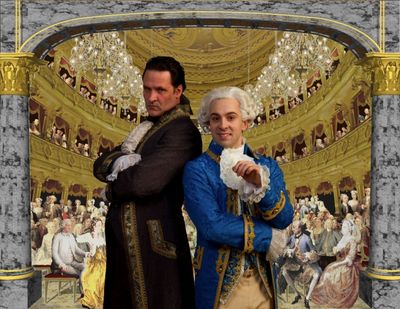 Dan Olmstead and Rob McClure. Photo by Mark Garvin. Photo